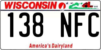 WI license plate 138NFC