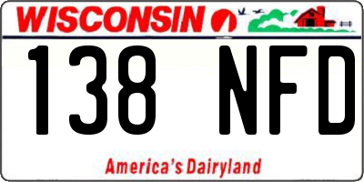 WI license plate 138NFD