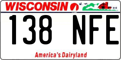 WI license plate 138NFE