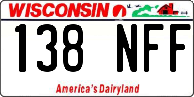 WI license plate 138NFF