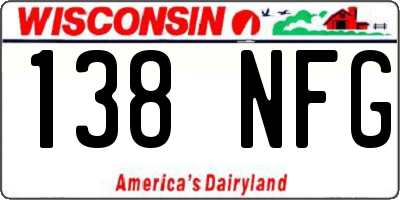 WI license plate 138NFG