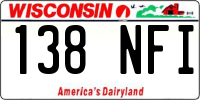 WI license plate 138NFI