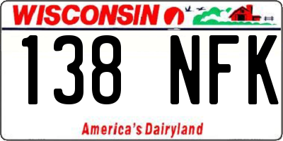 WI license plate 138NFK