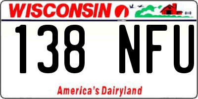 WI license plate 138NFU