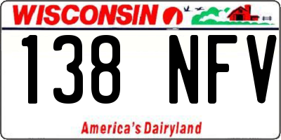 WI license plate 138NFV