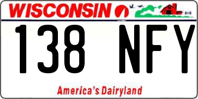 WI license plate 138NFY