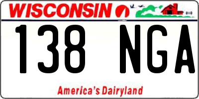 WI license plate 138NGA