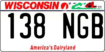 WI license plate 138NGB