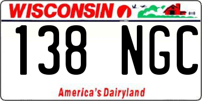 WI license plate 138NGC