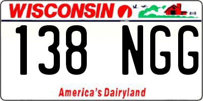 WI license plate 138NGG