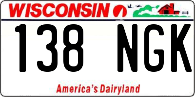 WI license plate 138NGK