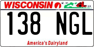 WI license plate 138NGL