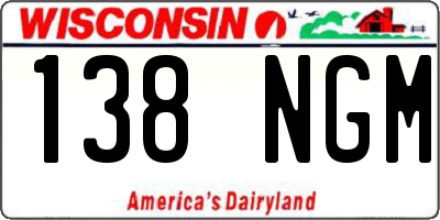 WI license plate 138NGM