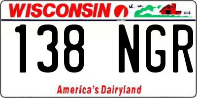 WI license plate 138NGR