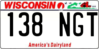 WI license plate 138NGT