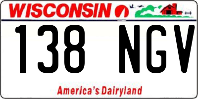 WI license plate 138NGV