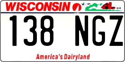 WI license plate 138NGZ