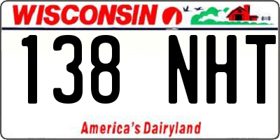 WI license plate 138NHT