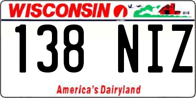 WI license plate 138NIZ