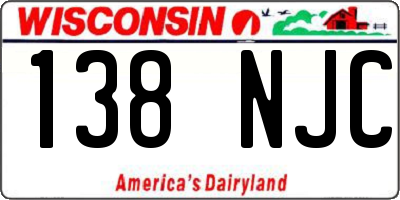 WI license plate 138NJC
