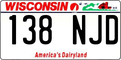 WI license plate 138NJD
