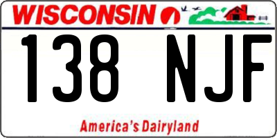 WI license plate 138NJF