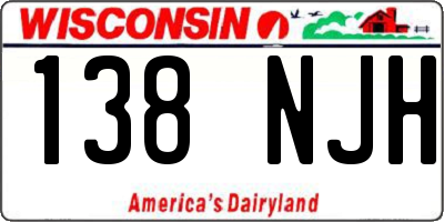 WI license plate 138NJH