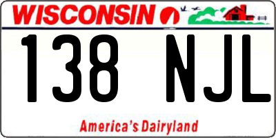 WI license plate 138NJL