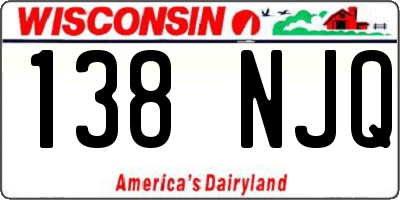 WI license plate 138NJQ
