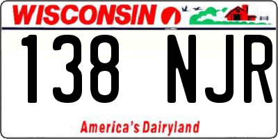 WI license plate 138NJR
