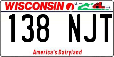 WI license plate 138NJT