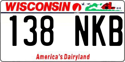 WI license plate 138NKB
