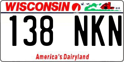 WI license plate 138NKN