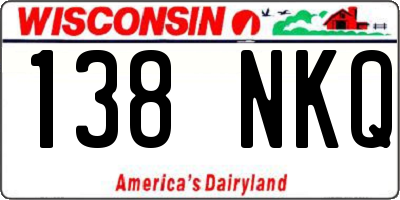 WI license plate 138NKQ