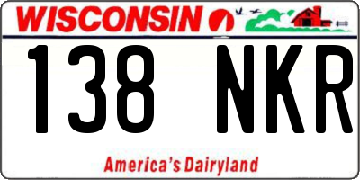 WI license plate 138NKR