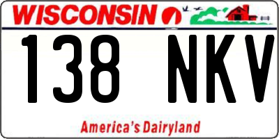 WI license plate 138NKV
