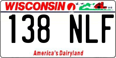 WI license plate 138NLF