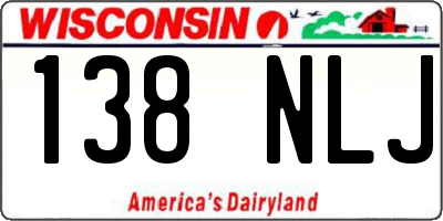 WI license plate 138NLJ