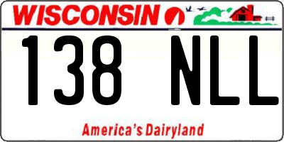 WI license plate 138NLL