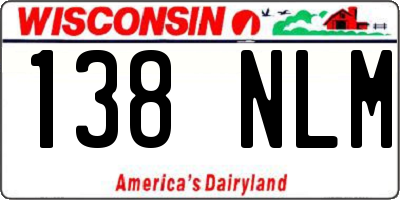 WI license plate 138NLM