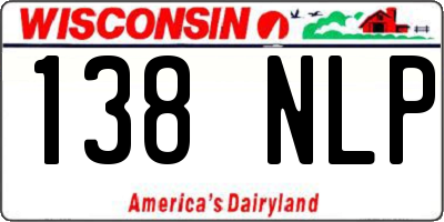 WI license plate 138NLP