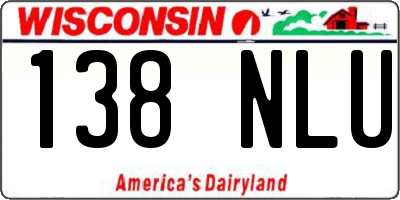 WI license plate 138NLU