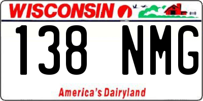 WI license plate 138NMG
