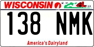 WI license plate 138NMK