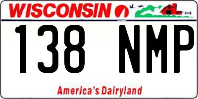 WI license plate 138NMP