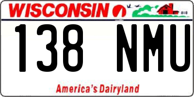 WI license plate 138NMU
