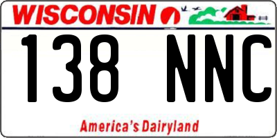 WI license plate 138NNC