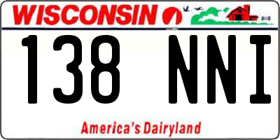 WI license plate 138NNI