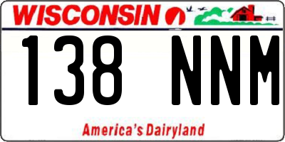 WI license plate 138NNM