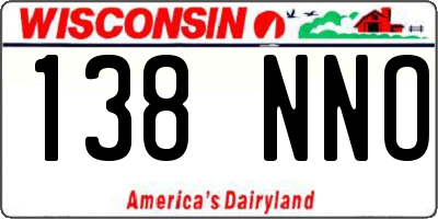 WI license plate 138NNO